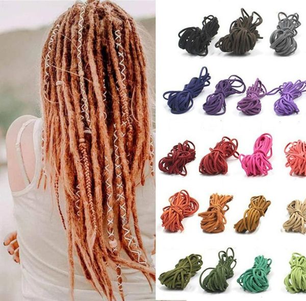 

national customs hip hop reggae braided colorful hair ties dreadlock bead accessories 28mm long 5m 2204092417716