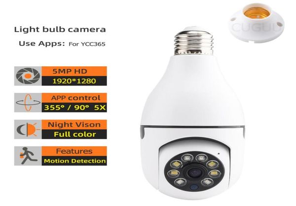 

dome cameras 360Â°panoramic wifi light bulb surveillance cam ptz ip camera night vision motion detection smart home security protec3045513