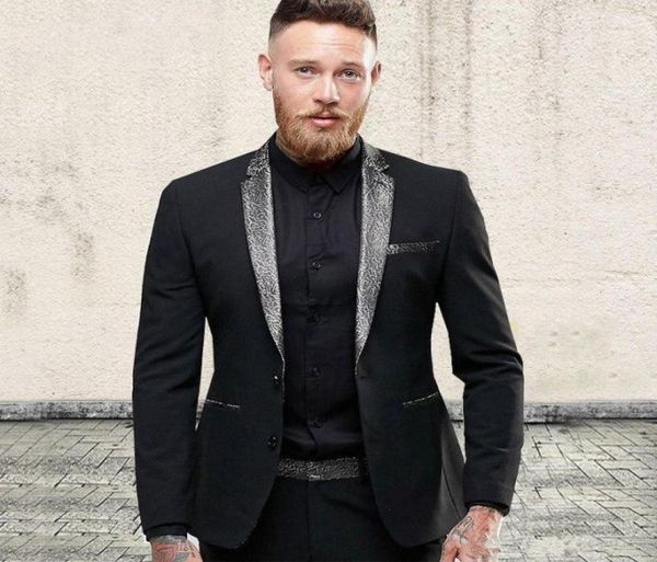 

new stylish design groom tuxedos two button black notch lapel groomsmen man suit mens wedding suits jacketpantstie 5934934359, Black;gray