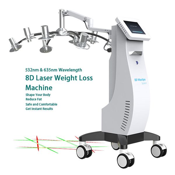 

8d laser slimming machine fats removal 635 slim 532nm 635nm dual laser non-invasive slimming beauty equipment