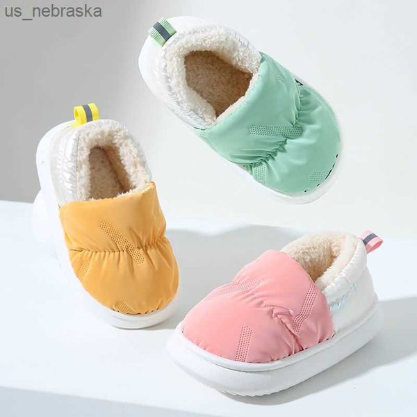 

slipper winter slippers men women children indoor high soft bottom warm sandals plush slides light home shoes indoor slippers home big  l23, Black;grey