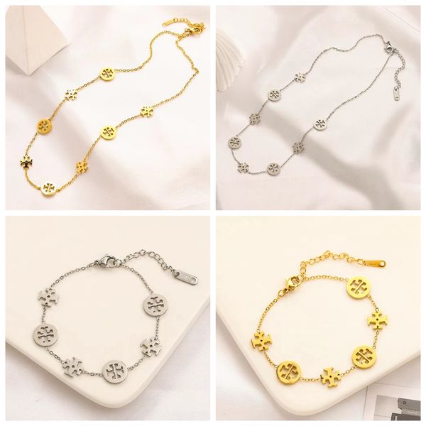 

new fashion design 8 circle charm necklace bracelet jewelry for women gift, Silver