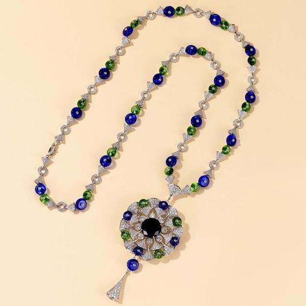 

necklaces designer fashion copper jewelry 3a cubic zirconia party necklace, Silver