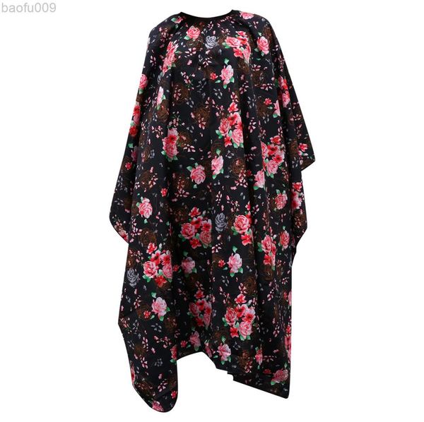 

1pc rose pattern printing haircut cape barber cloak for home l2208053531142