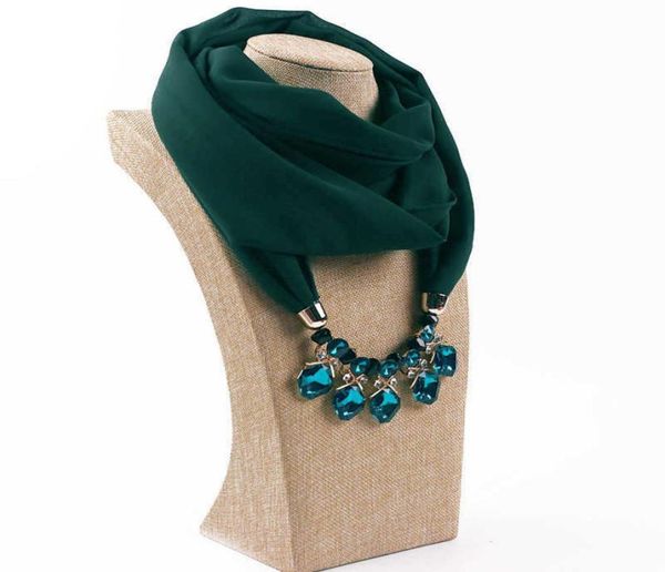 

jewelry scarves for women chiffon combine gold product necklace scarf heart pendants factory cost whole8004755, Blue;gray