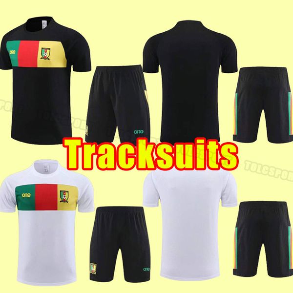 

2022 2023 cameroon soccer tracksuits choupo-moting anguissa aboubakar ekambi ganago bahoken national team 22 23 football shirt traning short, Black