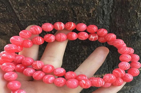 

good quality natural argentina rhodochrosite stone beads 6mm 8mm 10mm for jewelry making material natural redstone loose beads2268522, Black