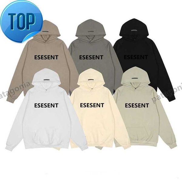 

men's hoodies sweatshirts mens designer hoodie warm hooded men women fashion streetwear pullover loose lovers clothing ess, Black