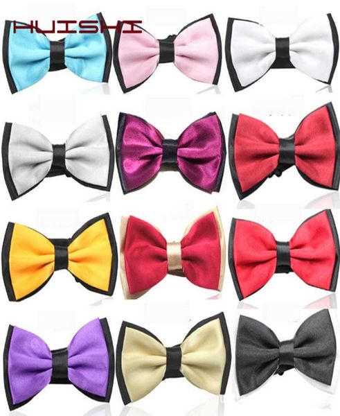 

bow ties huishi black red tie men039s bow wedding colorful decoration neck bow tie for men adjustable party tie two tone butter6408900, Black;gray