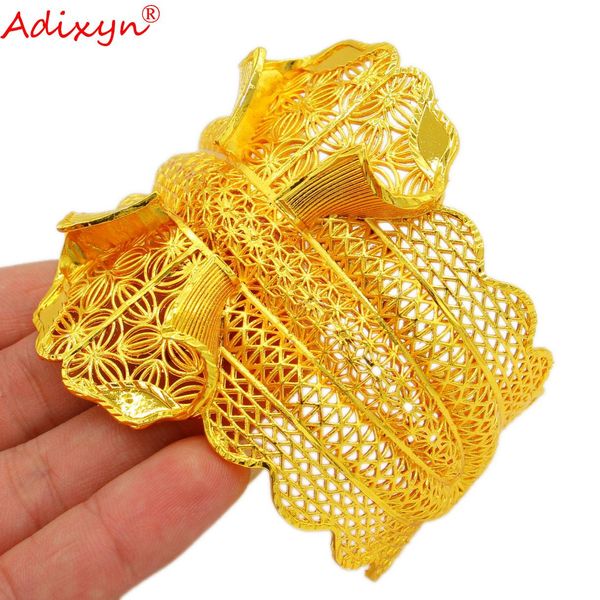 

bangle adixyn dubai honorable gold color bangle bracelet for women ethiopian african bridal arab wedding banquet gifts n01232, Black