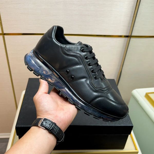 

Luxury Designer Men Casual Shoes Re Nylon sneakers Men Brushed Leather Sports Shoes Lace Up Sport Shoe, Color14