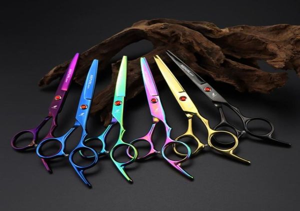 

new 60 inch 6 colros professional hairdressing barbershop shears hair scissors cutting thinning scissor blueblack colorfulgo7100796