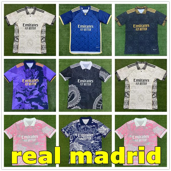 

2023 benzema soccer jerseys 23 24 real madrids special edition football shirt r camavinga alaba modric valverde vini jr fans jersey, Black;yellow