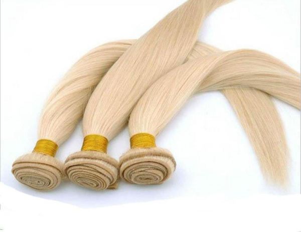 

whole virgin human hair weft 12quot26quot 613 light blonde 95100gpc remy hair extensions2220549, Black