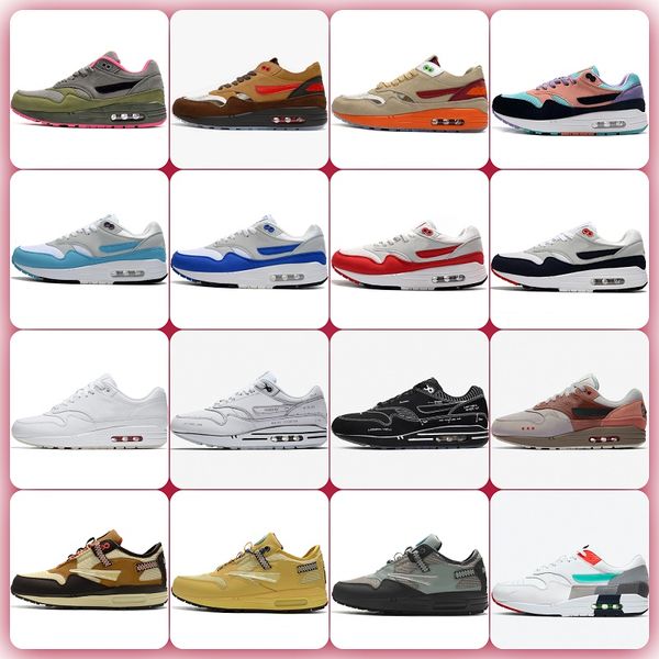 

max 1 running shoes air max 1 87 designer men women og sneakers crepe hemp duck honey dew summit red white protection somos familia outdoor
