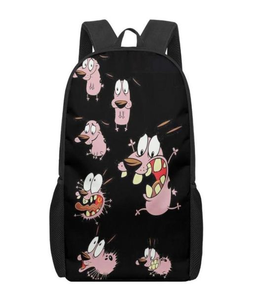 

school bags cartoon courage cowardly dog 3d print for boys girls primary students backpacks kids book bag satchel back pack5238671