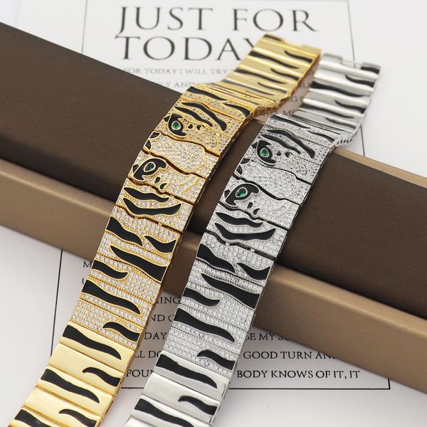 

bangle luxury fashion tiger black element green eyes large size bracelet l0669