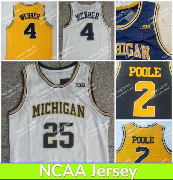 

ncaa basketball jersey michigan wolverines 2 jorda poole chris webber 4 juwan howard 25 jalen rose 5 college yellow navy men jerseys st, Black;red