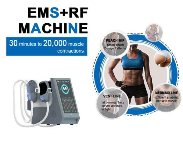 

portable 4 handles hiemt rf high intensity focused electromagnetic body sculpt machine muscle building fat burning slimming ems mu2666771