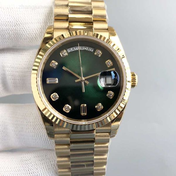 

mens dhgates week watches date automatic machine 40mm gold 904l stainless steel strap sapphire with diamond st9 hidden aik folding buckle ro, Slivery;black