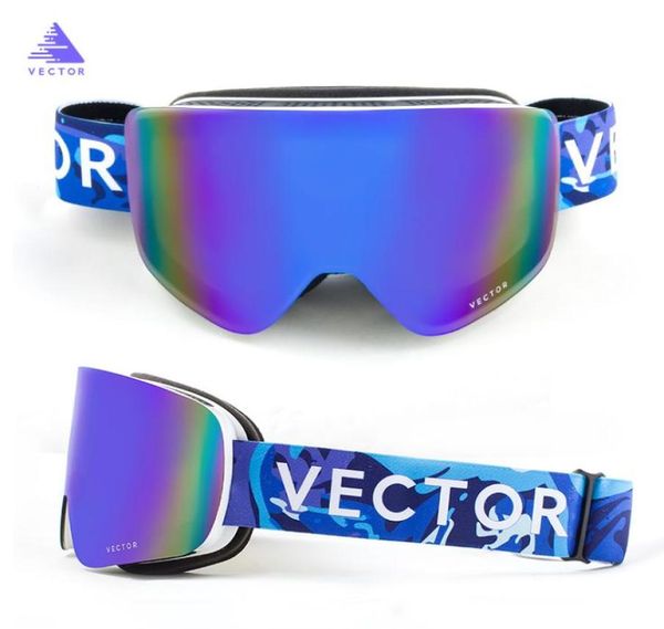 

vector ski goggles men women 2 lens uv400 antifog skiing eyewear snowmobile snowboard snow goggles skating mask ski glasses 220211882279