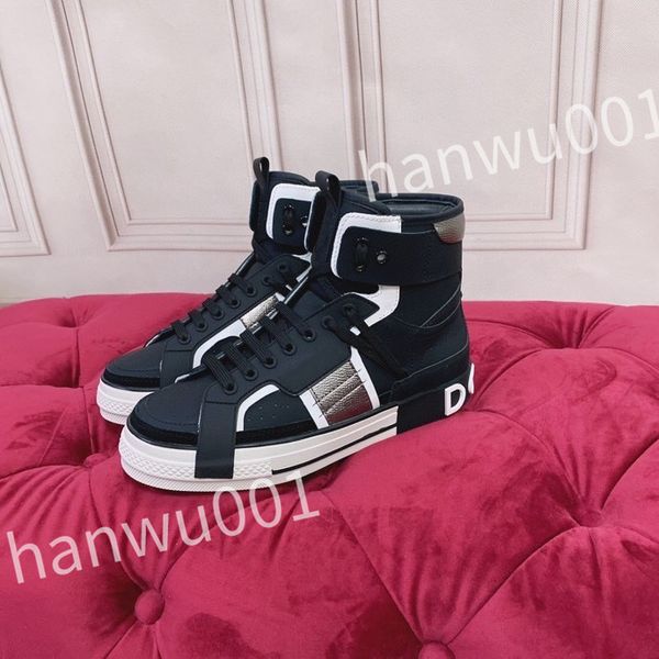 

2023 designer canvas shoes men women high boots sneakers casual shoes platform trainers size 35-45, Black