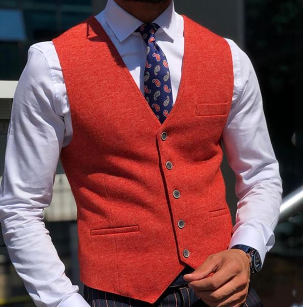 

fall trend men039s red solid color slim vneck temperament fashion groom vests special occasion formal wear4218687, Black