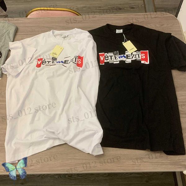 

t-shirt men's t-shirts paper cut letter printed embroidered short sleeve men women oversized vtm t shirts t230523, White;black