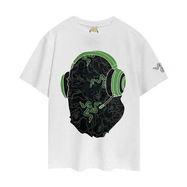 

shirt men's tshirt men t shirts t-shirt tshirts earphones summer thundersnake short sleeve couple loose o neck t-shirt for man mens men, White;black