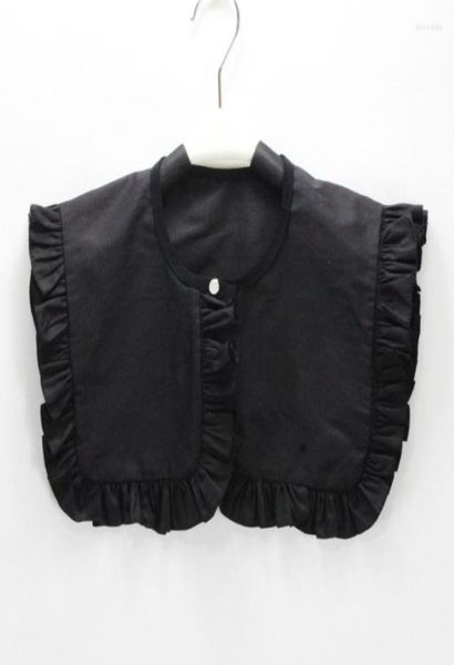 

bow ties cotton fake collar shawl for women removable detachable half shirt sweater female false black wrap donn227680330, Black;gray