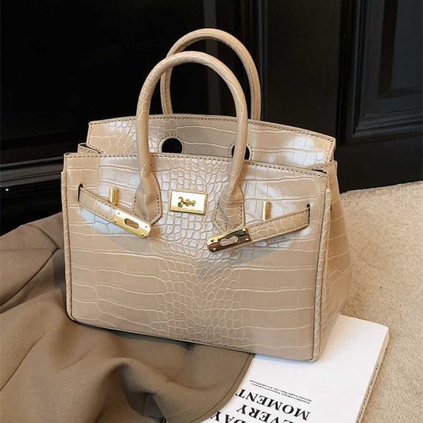 

birkin bag large capacity women's bag 2022 new style shoulder bag crocodile cross body high sense carry-on bag ayw y06n