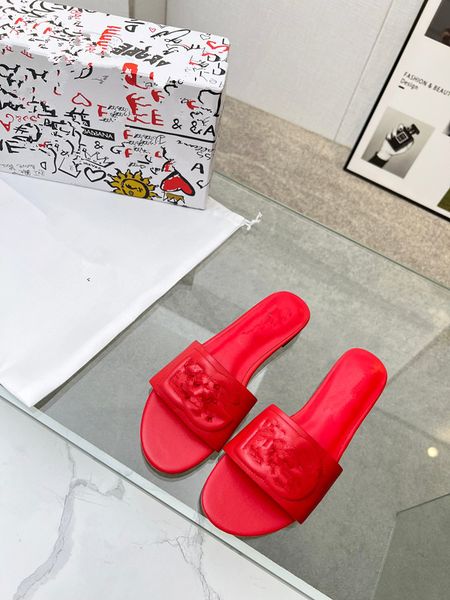 

classic brand designer slippers sandals luxury cool slipper female summer slides wear versatile casual one line flat bottom net red 0516, Black