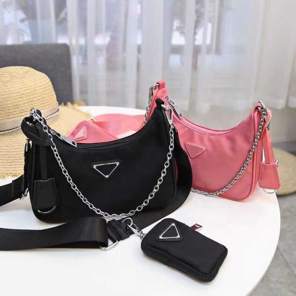 

7a designer bag re-edition 2005 black nylon shoulder crossbody bag luxury handbag for women chain mini pocket women's satchel