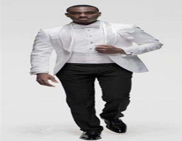 

new whole and retail one button groomsmen shawl lapel groom tuxedos men suits weddingprom man blazer jacketpantstie2460715, Black;gray