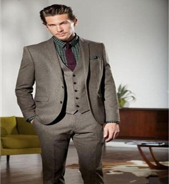 

new arrival two button groom tuxedos peak lapel groomsmen mens wedding business prom suits jacketpantsvesttie 4754775707, Black;gray