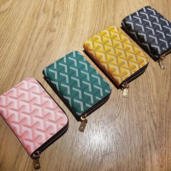 

brand designer key bag ornament bag change key card bag suitable for postcard bank card female multi-card embossed card bag, Brown;gray