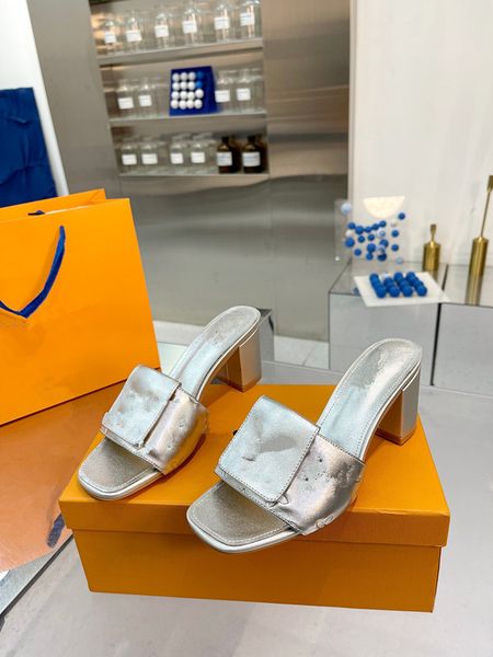 

designer slippers soft padded nappa leather slides women pool pillow comfort mules platform sandal triangle letters summer sliders with box, Black