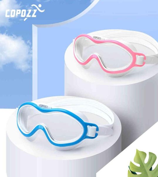 

professional large frame kids swimming goggles electroplating hd anti fog waterproof glasses diving water sports goggles eyewear8579486