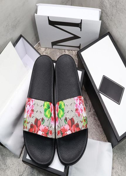 

2023 woman man brand sandals quality stylish slippers fashion classics summer sandal men women slipper flat shoes slide eu 35 48 s8763136, Black