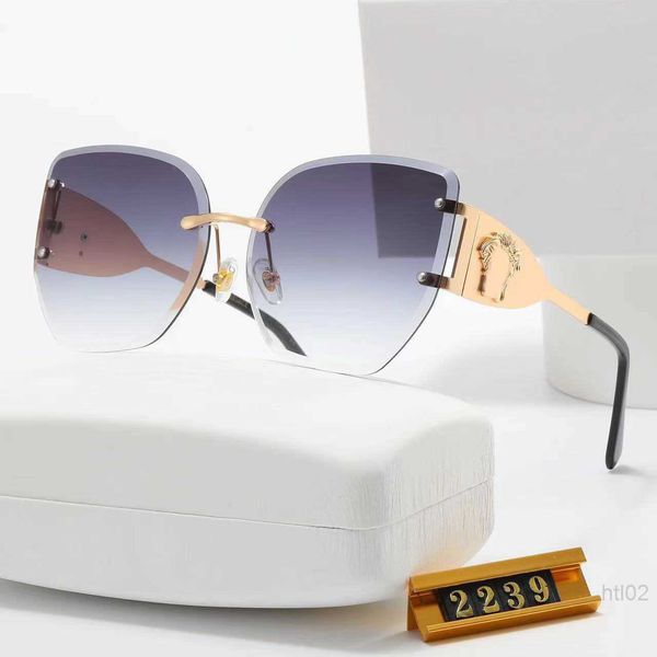 

2023 new overseas vercace sunglasses popular on the internet men's and women's sunglasses travel and driving glasses, White;black