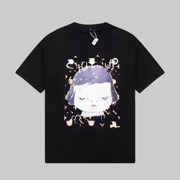 

mens tshirt brand designer liang meizhi co branded series strange childrens pattern printing short sleeve cylinder dyed fabric feel very com, White;black
