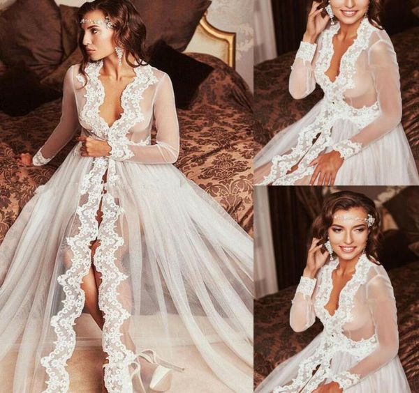 

new women039s wedding cloak jacket white ivory long tulle bridal lace appliques edge cape wraps custom made jackets8607978