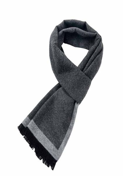 

mantieqingway formal business scarf for men winter and autumn cashmere long scarves mens greyblack scarves tassel shawls8020534, Blue;gray