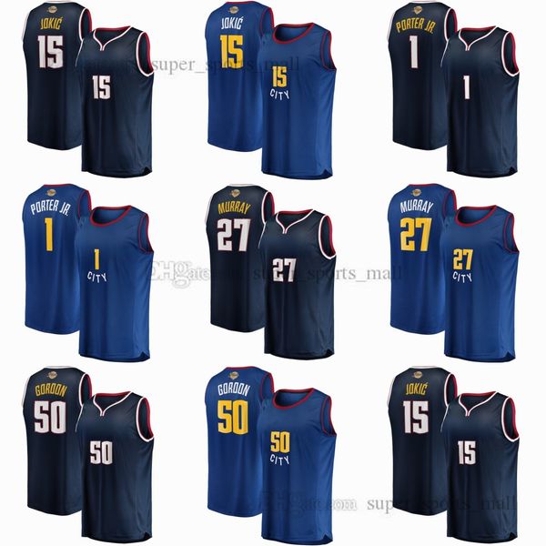 

2023 finals fast patch break player printed basketball jerseys aaron nikola jamal gordon murray michael porter jokic jersey, Black;red