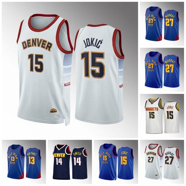 

15 jokic 27murray 2023 finals nuggets jerseys 13bryant michael 1 porter jr. peyton 8 watson christian 0 braun bruce 11brown 14smith custom 0, Black;red
