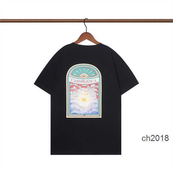 

mens womens designer t shirt printed fashion man t-shirt qualities cotton casual tees short sleeve luxury hip hop streetwear casablanc tshir, White;black