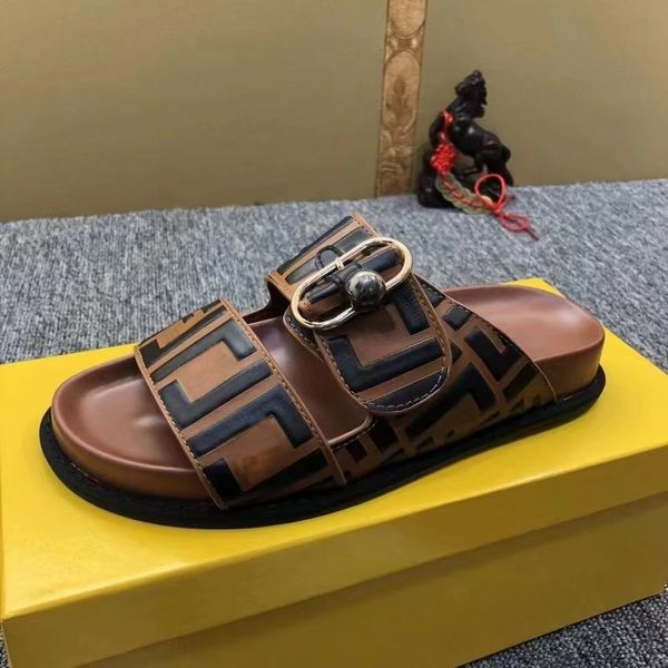 

designer fashion women men sandal luxury slippers designer lady gentlemen colorful canvas letter anatomic leather slides 1 style model slide, Black