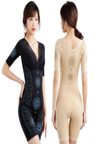 

nxy garment short sleeved onepiece body shaping clothes with flat angle open crotch style postpartum binding abdomen and buttocks5859757