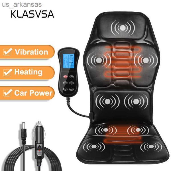 

full body massager klasvsa electric heating vibrating back massager chair in car home office lumbar neck mattress pain relief led remote con