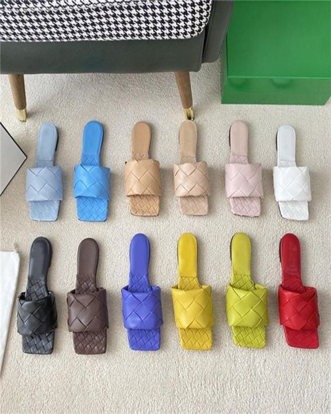 

2021 brand quality women lady flat summer real leather slipper sandal shoes drop ship b29955198655, Black